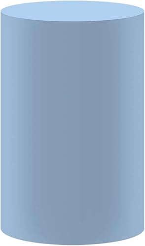 Miniatura 2 de FiVan Cubierta cilíndrica para fiesta de cumpleaños, color azul claro, elástico, de un solo color, para pedestal, de elastano, HP-139