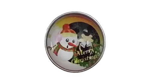 Snap Charming Snowman Merry Christmas Interchangeable Jewelry Snap Accessory
