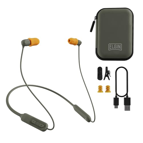 Elgin Discord Gen 3 Bluetooth Earplug Earbuds, OSHA Compliant Wireless in-Ear Headphones, 31dB NRR ANSI Certified Noise Isolation, Dynamic 8mm Driver, USB-C Charging, 14-Hour Playback