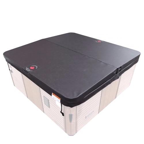 CANADIAN SPA CO. Isolierabdeckung PROLINE, 218 x 218 cm, Grau, 7,5 cm dick, Poolabdeckung eckig, Abdeckung für Whirlpool