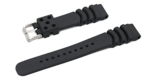 セイコー ダイバーズ 互換 ラバー ベルト 20mm ウレタン ブラック サードパーティー se-s-bk