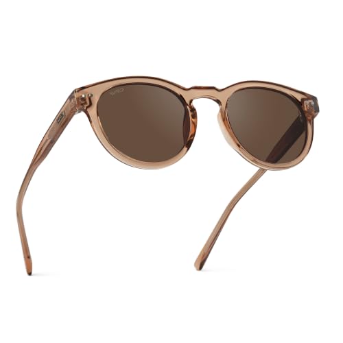 WearMe Pro Tate Women's Polarized Sunglasses, Retro Round Frame, UV400
