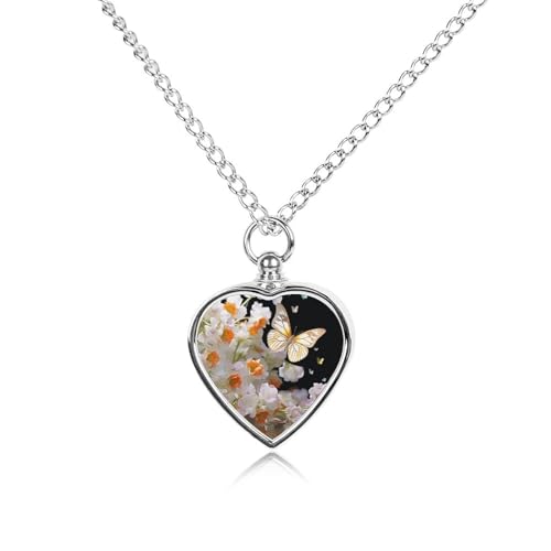 Collier urne funéraire chien et chat avec pendentif cœur en acier
