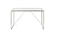 Jahnke Glasschreibtisch Glam Desk KLARGLAS/Gold
