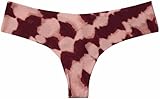 Pink Classic No Show Thong Panties/Panty Color Tie Dye New (Small)