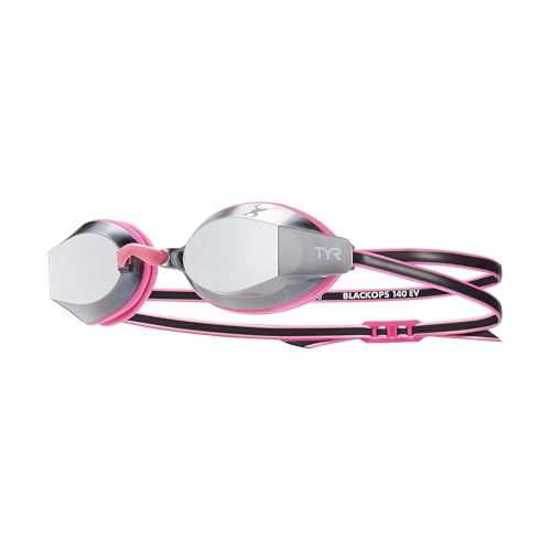 TYR Youth Black Ops 140 EV Mirrored Racing Goggles - Low Profile, Competition Ready Swim Goggles...