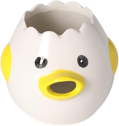 エッグセパレーター かわいい セラミックス製 卵の黄身白身分離器 チキンの形 面白い 卵のセパレーター 小型エッグフィルタースプリッター 実用的な 卵液分離助ツール 黄身取り器 卵白分離器 卵黄身分け 家庭用 エッグディバイダ キッチン ガジェット お菓子