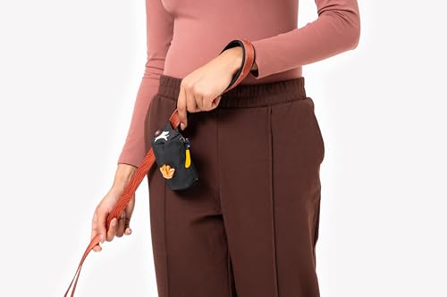 Image of OllyDog Scoop Pick Up | Dog Poop Bag Holder | Lightweight & Water-Resistant Dispenser | Leash Attachment for Hands-Free Carry | Fits Standard Waste Bag Rolls (Raven)