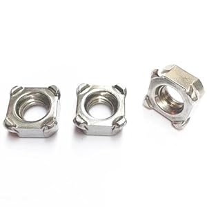 WUPNGS Quadratische Schweißmuttern Edelstahl A2-70 Typ B