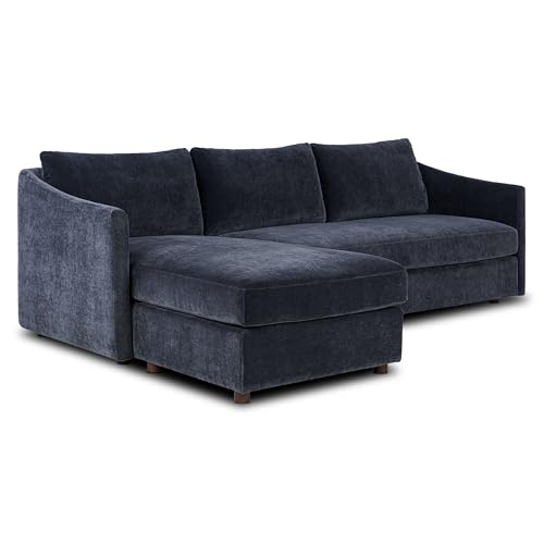 Image of Poly & BARK Nervan 105.5 inch Reversible Chaise Sectional with Flexible Layout, Supportive Cushioned Seating, and Clean Modern Design for Living Rooms