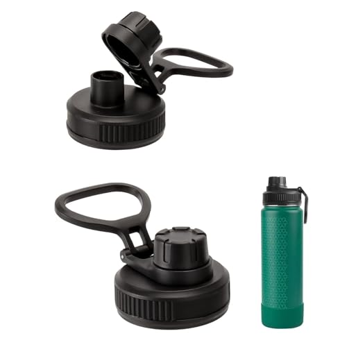 2 tapas de repuesto para botella de agua compatibles con CamelBak Chute Mag y CamelBak eddy+, tapa de repuesto para botella de agua de acero inoxidable aislada CamelBak, a prueba de polvo y fugas.