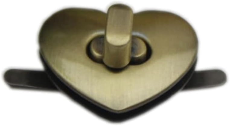 Heart Shape Bag Lock Clasp Metal Turn Lock Buckles for DIY Bag Purse Handbag Hardware Bag Accessories(C)