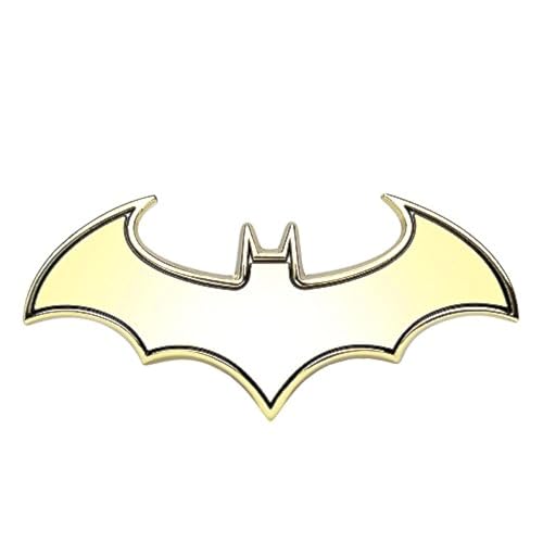SKS Distribution® 3D Batman Chauve-Souris en Acier Inoxydable Or Haute qualité Voiture emblème Badge en.