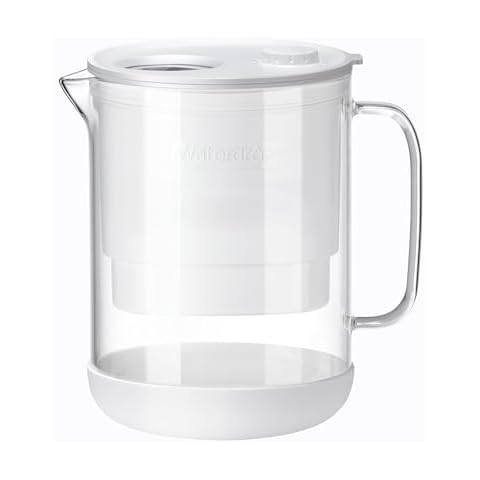 Waterdrop Glass Water Filter Jug with 5-Stage Filtration Cover