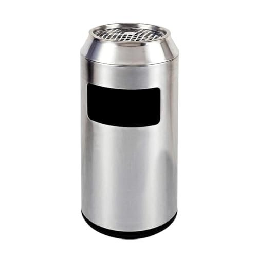 Zewnetrzny Kosz Na Śmieci Ze Stali Nierdzewnej Zewnątrz, Okrągły, Duży, Do Korytarza W Holu Hotelowym Kosz na Smieci(Blue,Silver)