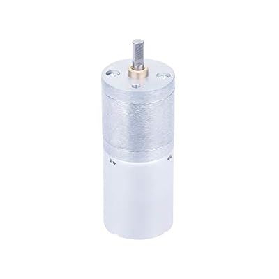 CQRobot 478.09:1 LP Metal DC Geared-Down Motor 25Dx57.8L mm 2W/6V, with Al Alloy Installation Mounting Bracket. 12 RPM/28 kg.cm (389 oz.in), D-Shaped Output Shaft 4 mm/12.5 mm (Diameter/Length).
