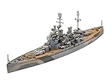 Revell First Diorama Set 05668 Bismarck Battle - Bismarck & HMS King George V 1:1200 Scale Unbuilt Plastic Model Kits with Contacta Professional Glue, Paintbrush & Selected Aqua Color Paints - Image 4