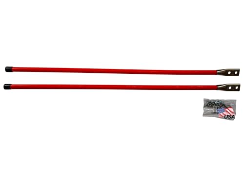 Buyers Products 1308110 Fluorescent Nylon Orange Bumper Guide Kit 3/4 Inch Diameter Sight Rods 36 Inch Pair Bolt On High Visibility Plow & Bumper Markers for Pickup Trucks