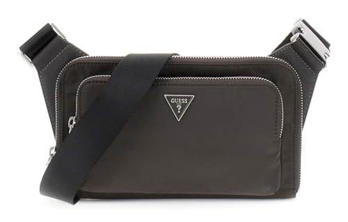 Sac banane GUESS Milano bumbag marron foncé aux finitions soignées et élégantes