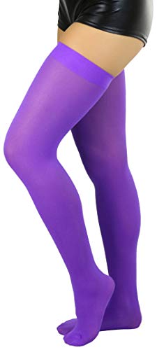 Image of ToBeInStyle Women's Nylon Thigh High Schoolgirl Opaque Stockings