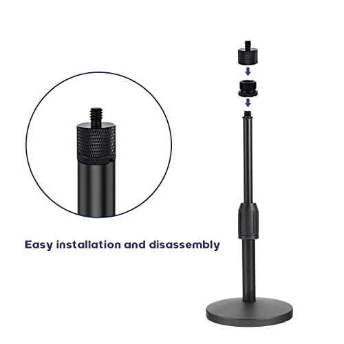 8 Pack Mic Stand Adapter, Male Camera Screw Adapter Thread 5/8 Female To 3/8 Male And 3/8 Female To 5/8 Male Mic Thread Adapter Set For Microphon Camera Tripod (Black) #TOP3