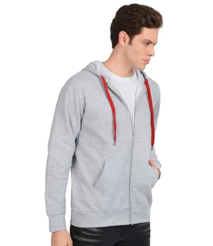 Image of Scott International Men's Solid Cotton Hoodies for Men, Trendy and Comfortable Sweatshirts for Men, Stylish Winter Wear with Hood and Pockets, Fashionable Hooded Sweatshirts