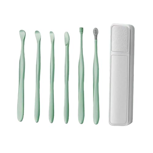 Cuchara Para Oídos - Herramientas Para Quitar Cerumen, 6 Palas Removedoras De Cera Para Limpiador De Oídos | Curette Eliminación De Cera De Oídos Con Caja De Almacenamiento, Selección De Oídos Indolor