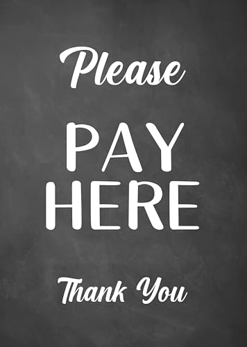Please Pay Here, Freestanding Sign, A4 - durable printed sign