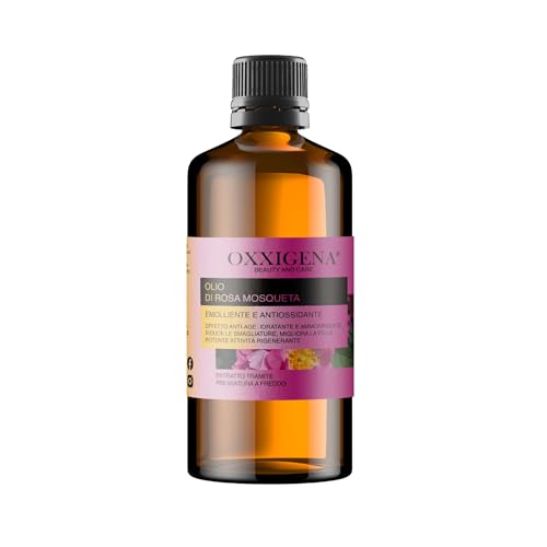 Oxxigena - Aceite de Rosa Mosqueta Bio 100% Puro, Envase de 500 ml, Hidratante Versátil para Piel Seca y Agrietada, Ideal para Arrugas, Cicatrices, Uñas o Cabello