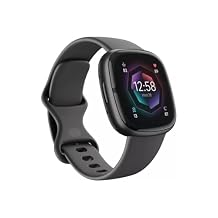 Fitbit Sense 2 Advanced Health and Fitness Smart Watch Grey/Graphite with Manage Stress, ECG, SpO2, GPS, 2 Sizes Bands, Bundle with Charger Dock, Wall Adapter, 2 Screen Protectors & PremGear Cloth