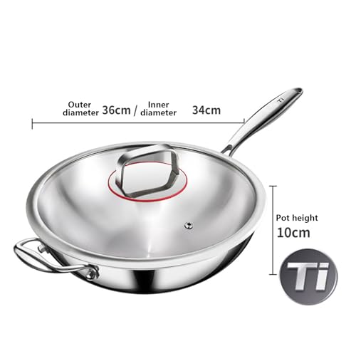 Wok de Titanio 36cm con Tapa para Cocina miniatura 5
