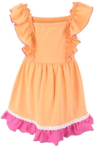 Image of Unique Baby Girls Smocked Holiday Dress for Big Kids and Toddler Outfit Clothes with Embroidery