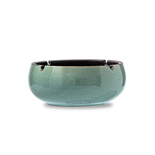 Alppq Cenicero Creativo Cenicero de cerámica Hogar Sala de Estar Oficina Cenicero Cenicero a Prueba de Viento Cenicero Redondo Cenicero para Cigarrillos Cenicero Multiusos Cenicero práctico