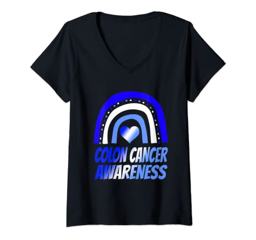 Womens Colon Cancer Awareness Shirts Men Women Kids V-Neck T-Shirt