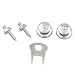 UP100 Fastener Quick Removable/Quick Detach Strap Retainer System Stainless Steel M4 x 16mm Screws For for Electric Acoustic Guitar, ukulele