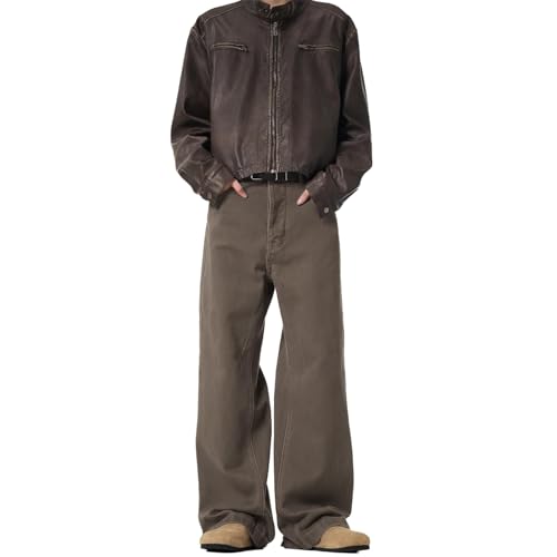 Men's Jeans Vintage Cleanfit Straight Leg Denim Jeans Loose Fit Trouser for Men2