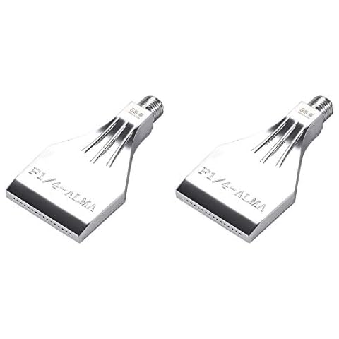 uxcell Flachdüse, G1/4 Außengewinde, Aluminiumlegierung, Luftblasen-Düse, 2 Stück Cover