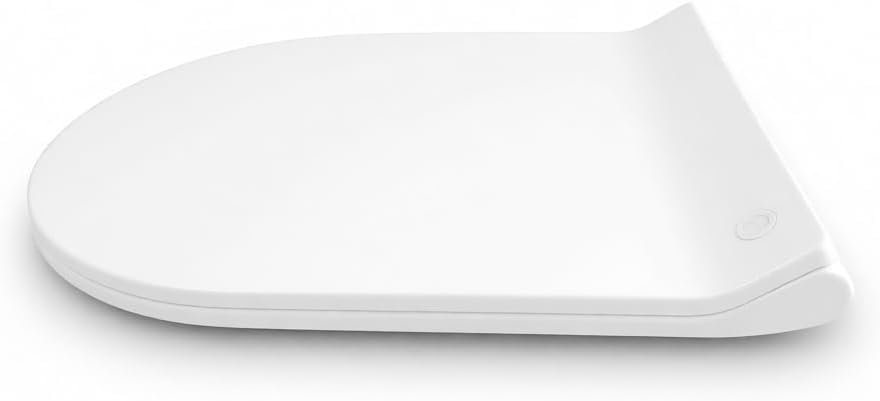 MinSha D-shaped/U-shaped toilet seat, 17 x 14 inches, soft close silent cover, heavy-duty PP material, quick release, easy to clean, suitable for U-shaped extended toilet seat