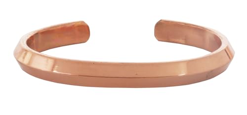 Image of Touchstone Copper Bracelet Tibetan Style. Hand Forged with Solid and high Gauge Pure Copper.