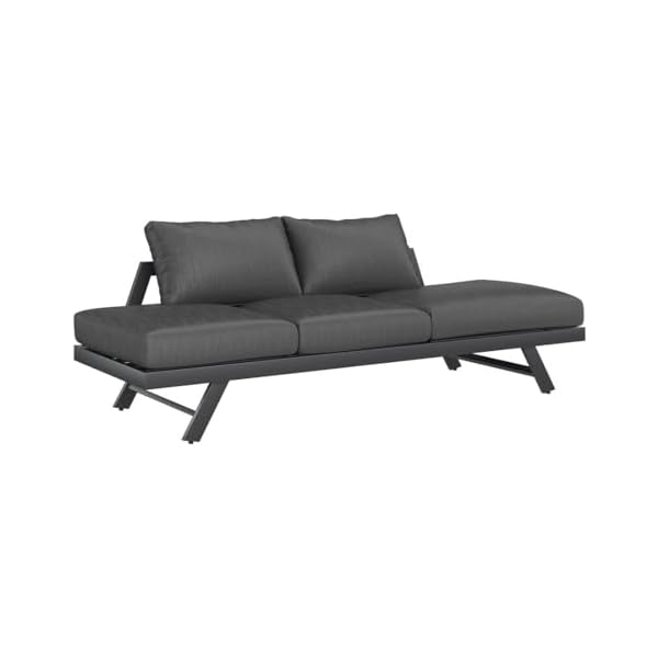 OUTLIV. Loungeliege Atlanta Aluminium Anthrazit-Grau