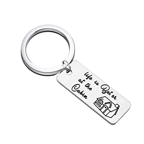Life is Better At the Cabin Key Ring Camping Hiking Travelling Gift