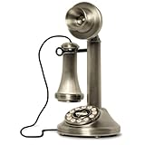 Crosley CR64-BC Candlestick Phone with Push Button Technology, Brushed Chrome
