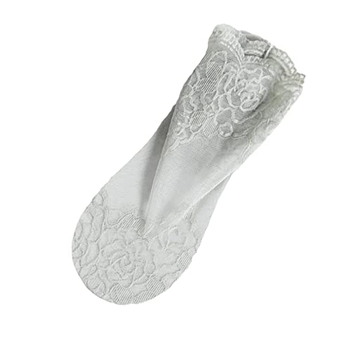 3 Paires/Lot de Chaussettes Printemps Été Mince Dentelle Chaussettes Coton Respirant Invisible Doux Confortable Chaussettes en Maille Moyen Tube Bas Femme Chaussettes Cover