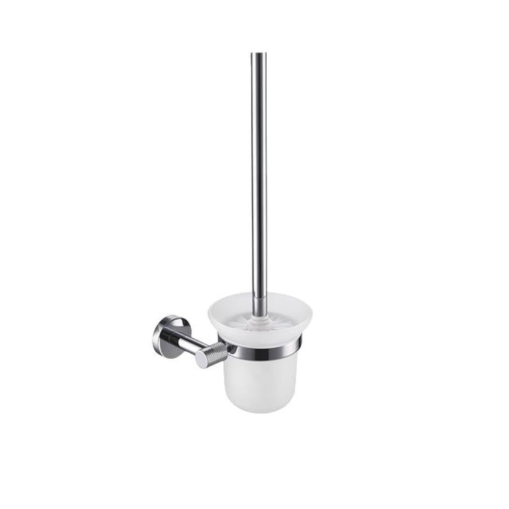 Porte-serviettes moleté en acier chrome et accessoires luxe pour salle de bains