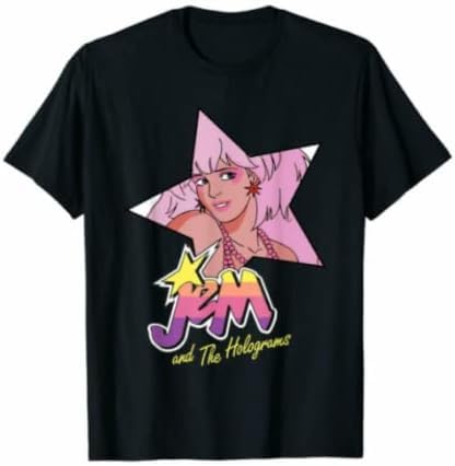 Collar type: round neck FAOPV R1 Jem And The Holograms And OutraoBlack T-Shirt Teenar Jerrica Black 3XL