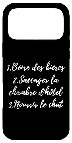 Rock Attitude Boire Bieres Saccager Chambre Nourrir le Chat �X�}�z�P�[�X iPhone 17 Pro Max �p