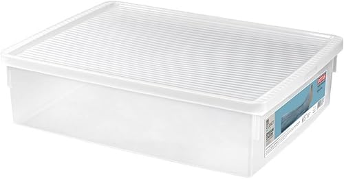 Ordene - Caixa Organizadora Plástica para Botas de 10,2 Litros, Cor Cristal, Linha My Closet