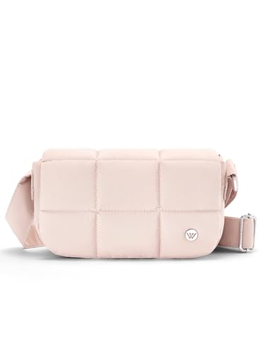 Sac bandoulière nylon rose ajustable pour libérer vos mains