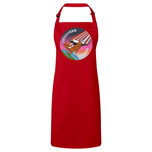Tablier cuisine rouge vintage Texas Freedom pour barbecue et cuisine créative rétro