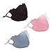 3D Kids Face Mask Set of 3 Colors (Black + Light Blue + Pink) Reusable Washable with Adjustable Earloop by TK FASHION MASK
